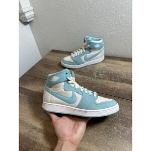 Nike - Size 7 US - Air Jordan 1 Retro KO High Bleached Aqua | Pre-owned Shoes